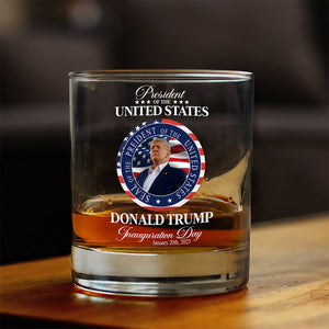 Trump President Inauguration Day Whisky Glass TH10 64233