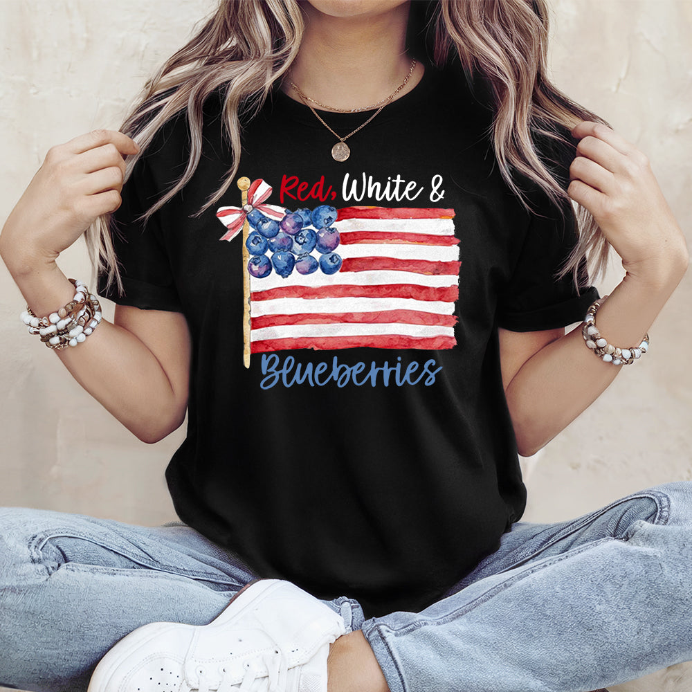 Red White & Blueberries Charlie Kirk Dark Shirt HA75 64612