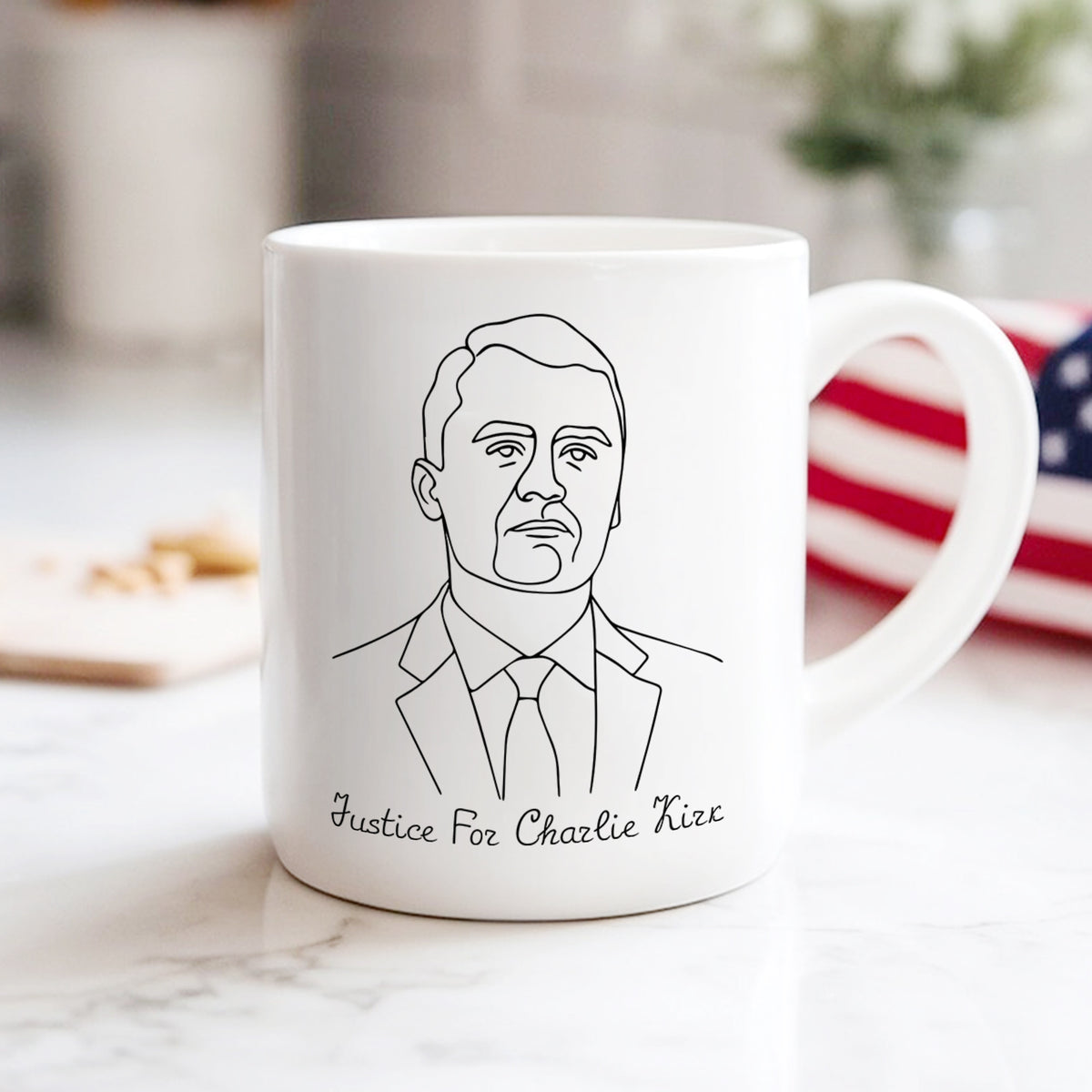 Justice For Charlie Kirk Ideas Are Bulletproof White Mug LM32 65607