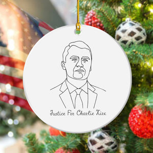 Justice For Charlie Kirk Ideas Are Bulletproof Ceramic Ornament LM32 65609