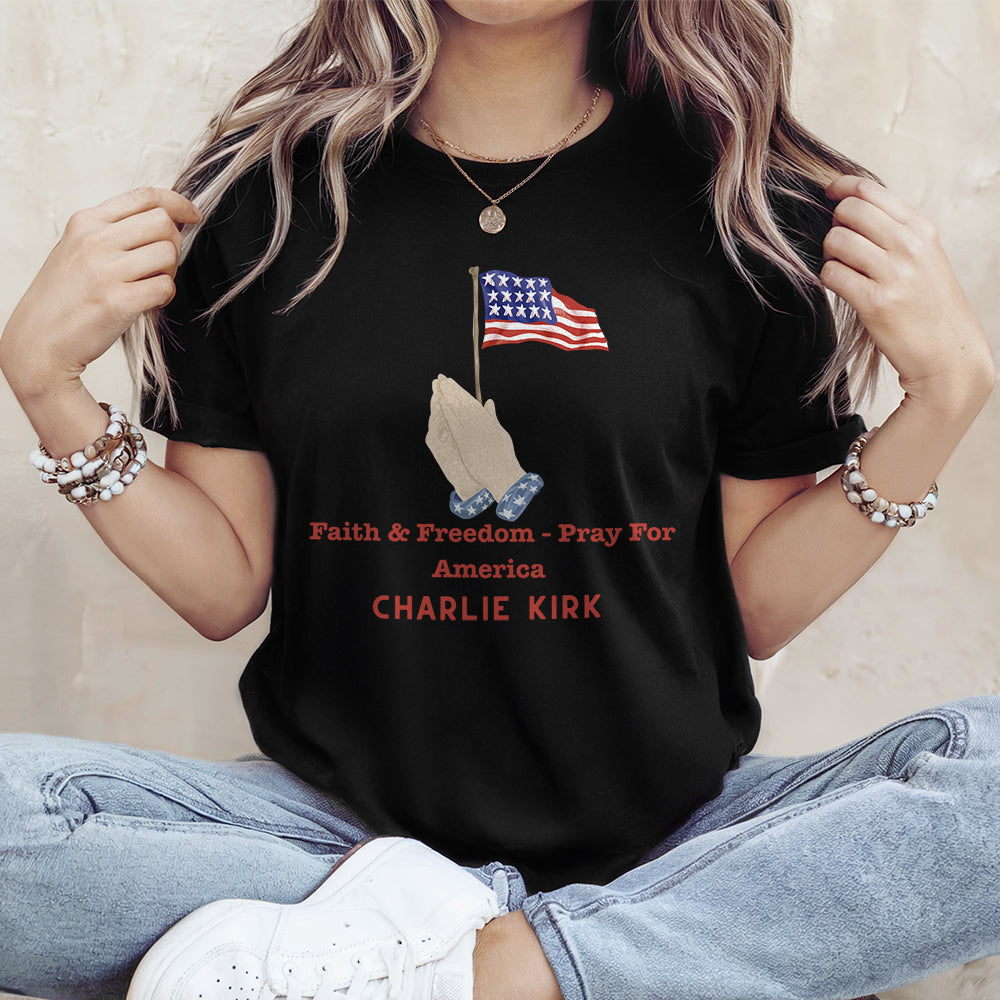 Faith & Freedom – Pray for America Dark Shirt HA75 64590