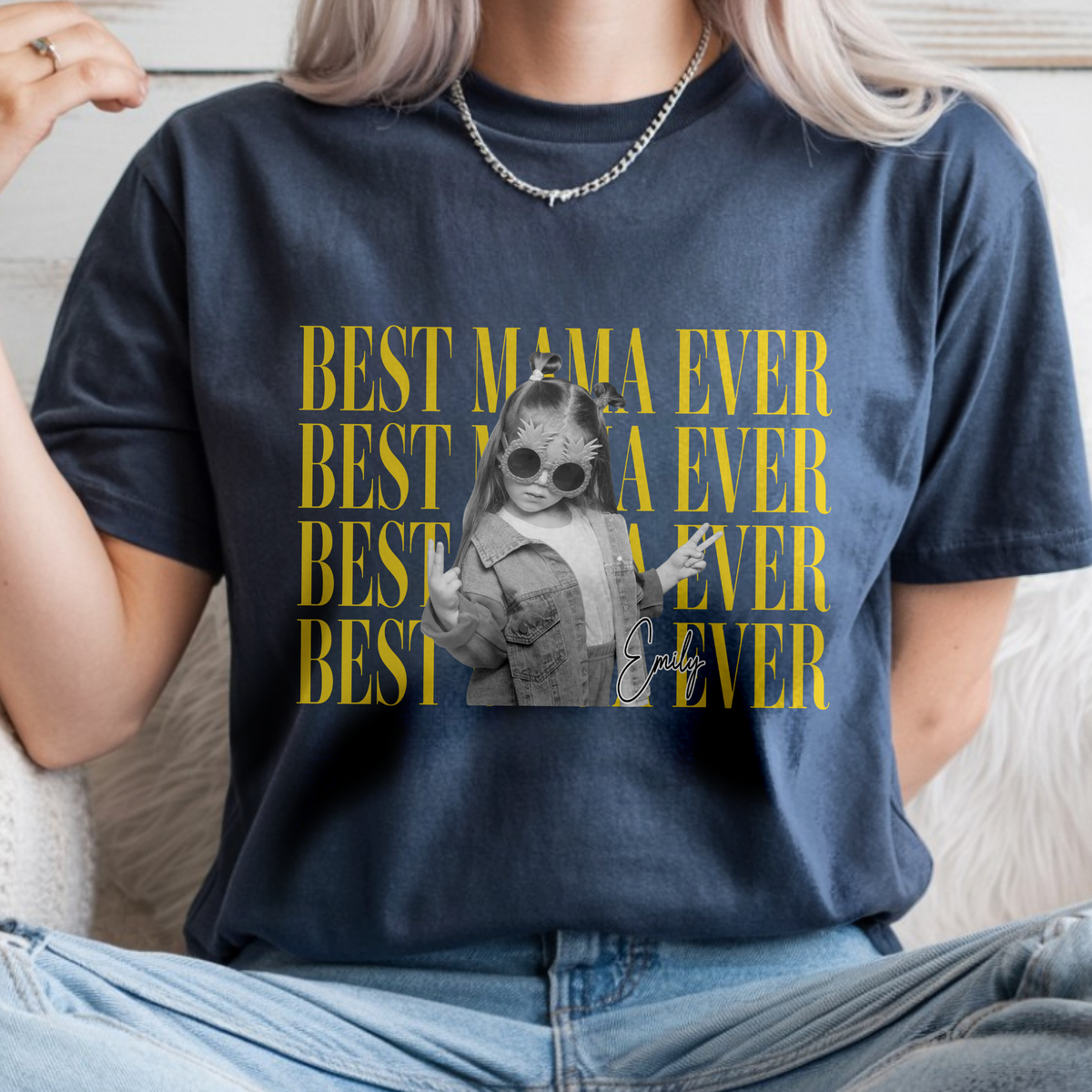 Personalized Vintage Photo Best Dad Mom Ever Comfort Shirt HA75 921276
