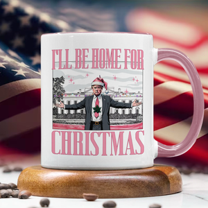 Trump I'll Be Home for Christmas, White House Accent Mug HA75 63788