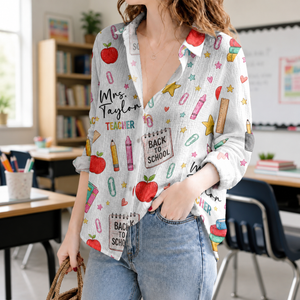 Custom Teacher Name Back To School Blouse Shirt CH07 180022