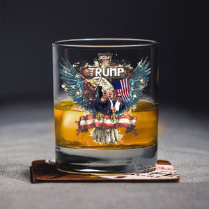 Trump President 2024 Print Whiskey Glass HO82 65386