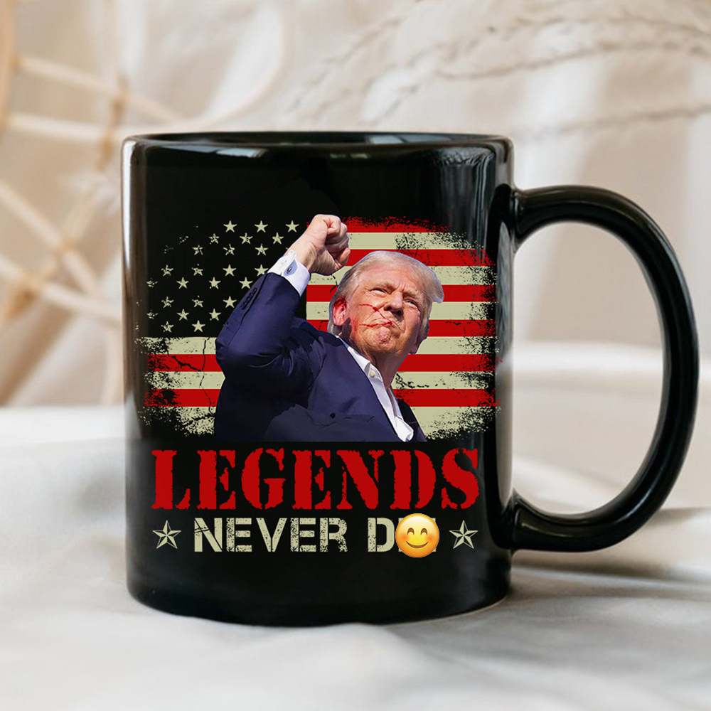 Legend Never D** Donald Trump Black Mug TH10 63153