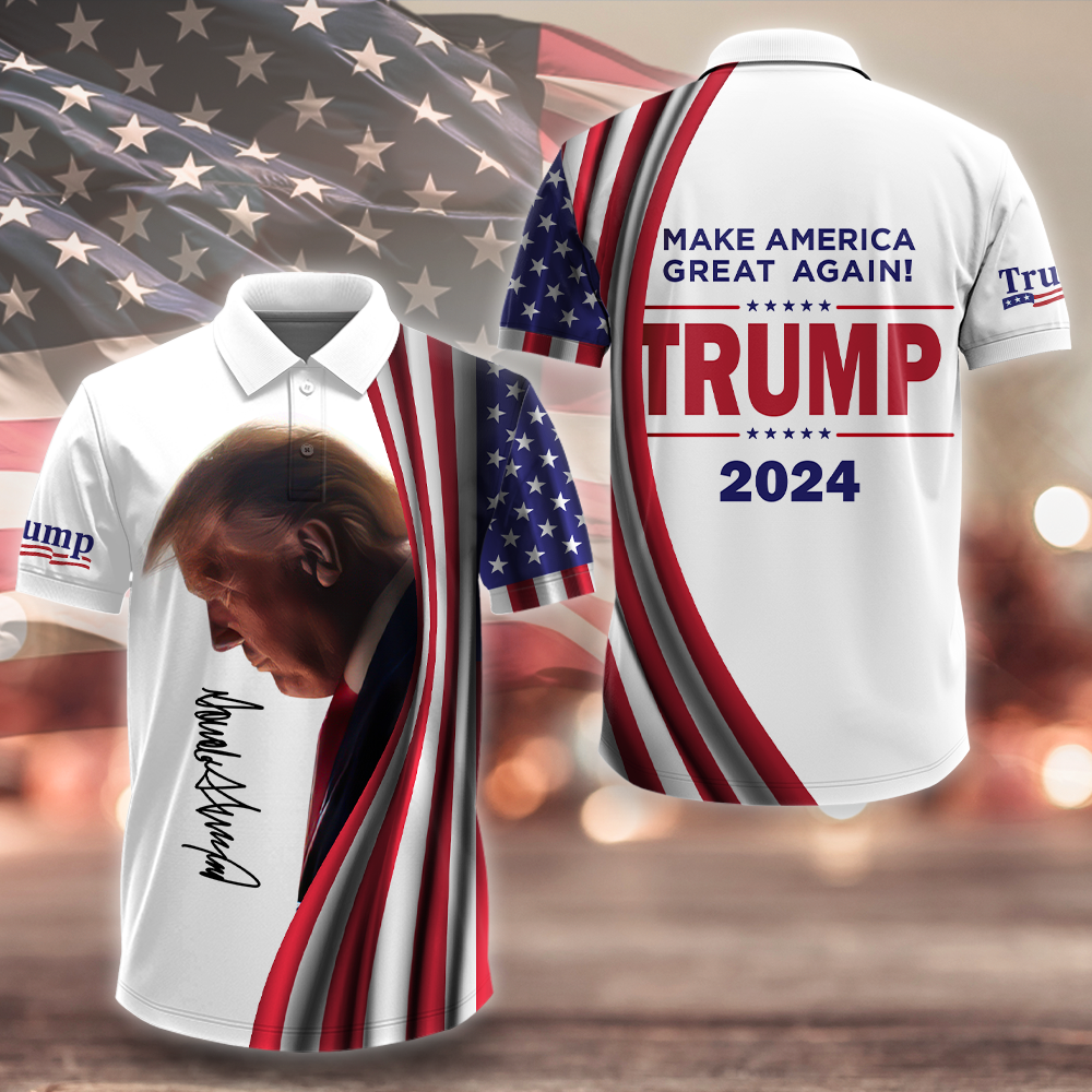 Make America Great Again Trump Signature Polo Shirt HA75 63186