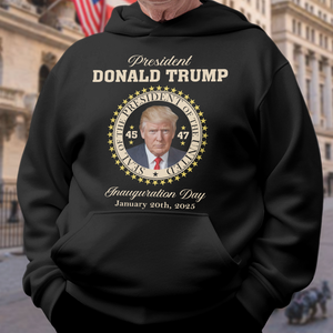 President Donald Trump Inauguration Day Black Dark Shirt HA75 64060