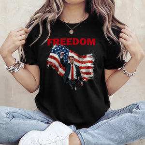 Freedom Stand With Charlie Kirk Dark Shirt HA75 64572