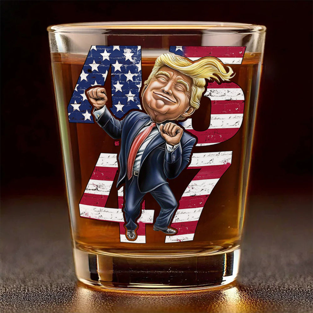 Patriotic Trump 2024 45th & 47th President's Legacy MAGA Shot Glasses LM32 63959