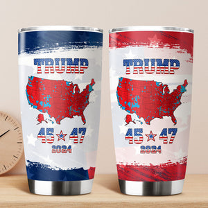 Trump 45 47 US Presidential Election 2024 Map Fat Tumbler N304 HA75 64116