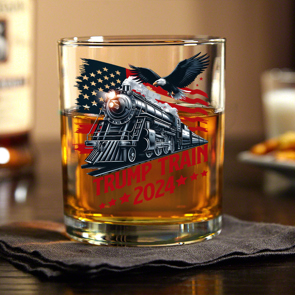 Trump Train 2024 Whisky Glass for Patriotic Fans LM32 63937