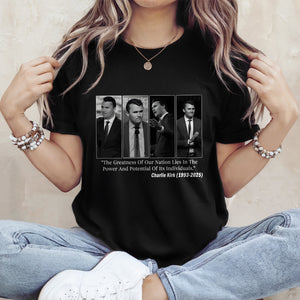 Charlie Kirk Conservative Patriot Memorial Dark Shirt LM32 65413