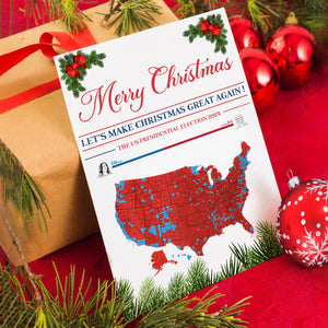 Trump Electoral Map Win 2024 Christmas Card - Election 2024 Card HO82 67104