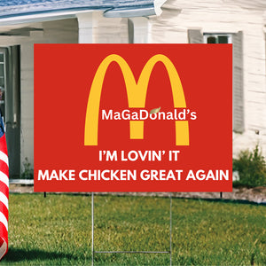 Maga Donald Make Chicken Great Again Yard Sign TH10 63569