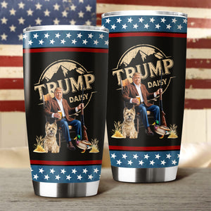 Custom Dog Clipart Trump Duck Hunting 2024 Fat Tumbler LM32 63909