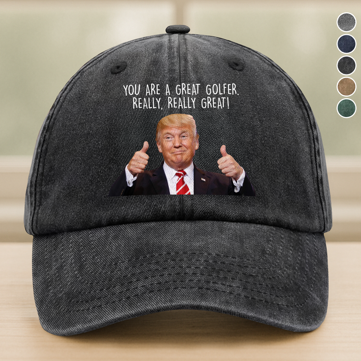 You Are A Great Golfer Washed Denim Baseball Cap TH10 64615