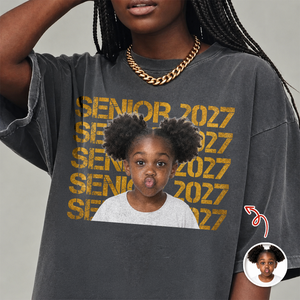 Custom Photo Senior 2027 Comfort Shirt - Personalized Class of 2027 Gift, Proud Family Gift HO82 903212