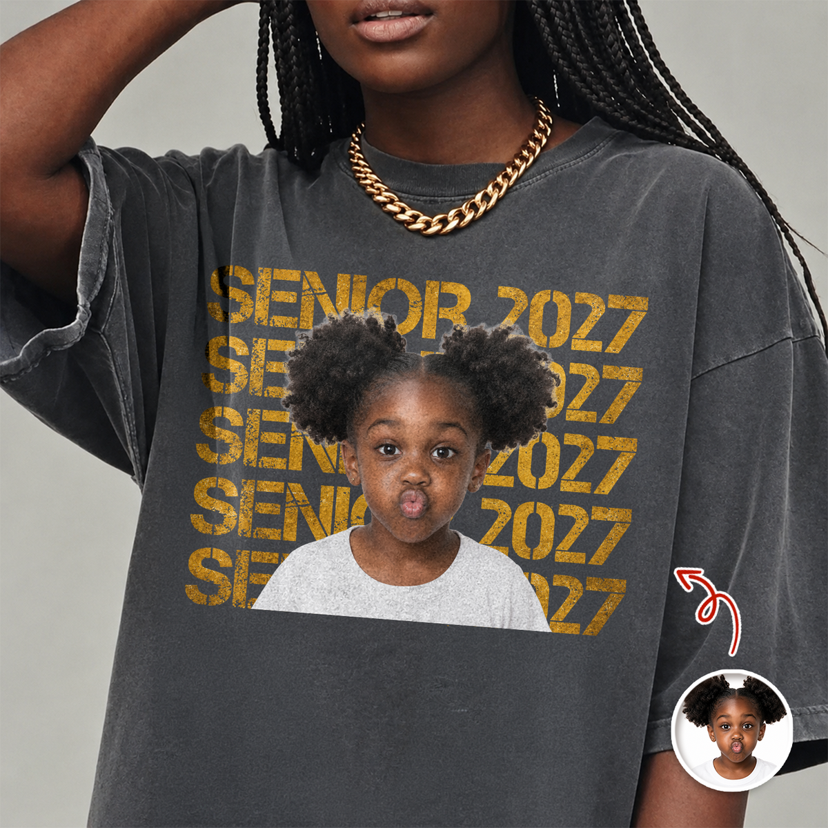 Custom Photo Senior 2027 Comfort Shirt - Personalized Class of 2027 Gift, Proud Family Gift HO82 903212