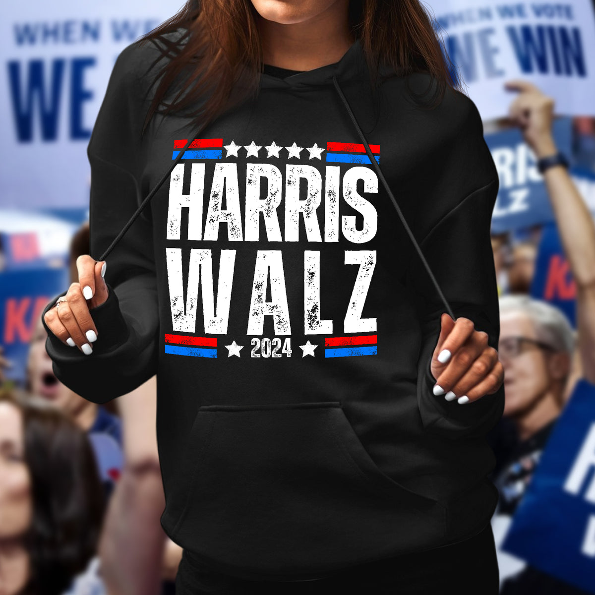 Harris Walz President 2024 Dark Shirt HO82 65154