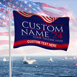 Custom Name And Text Election Banner House Flag HO82 65108