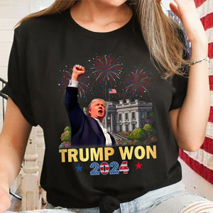 Trump Won Donald Trump US President 47th Shirt HO82 65280