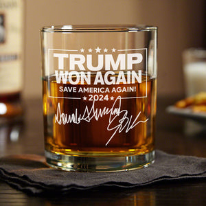 Trump Won Again Rock Glass TH10 64077