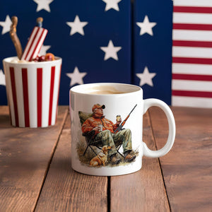 Patriotic Trump Hunting Gear Perfect for Gun Lovers and Hunters White Mug LM32 63877