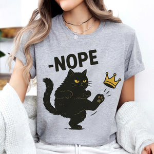 Nope King Since 1776 Black CAT Bright Shirt