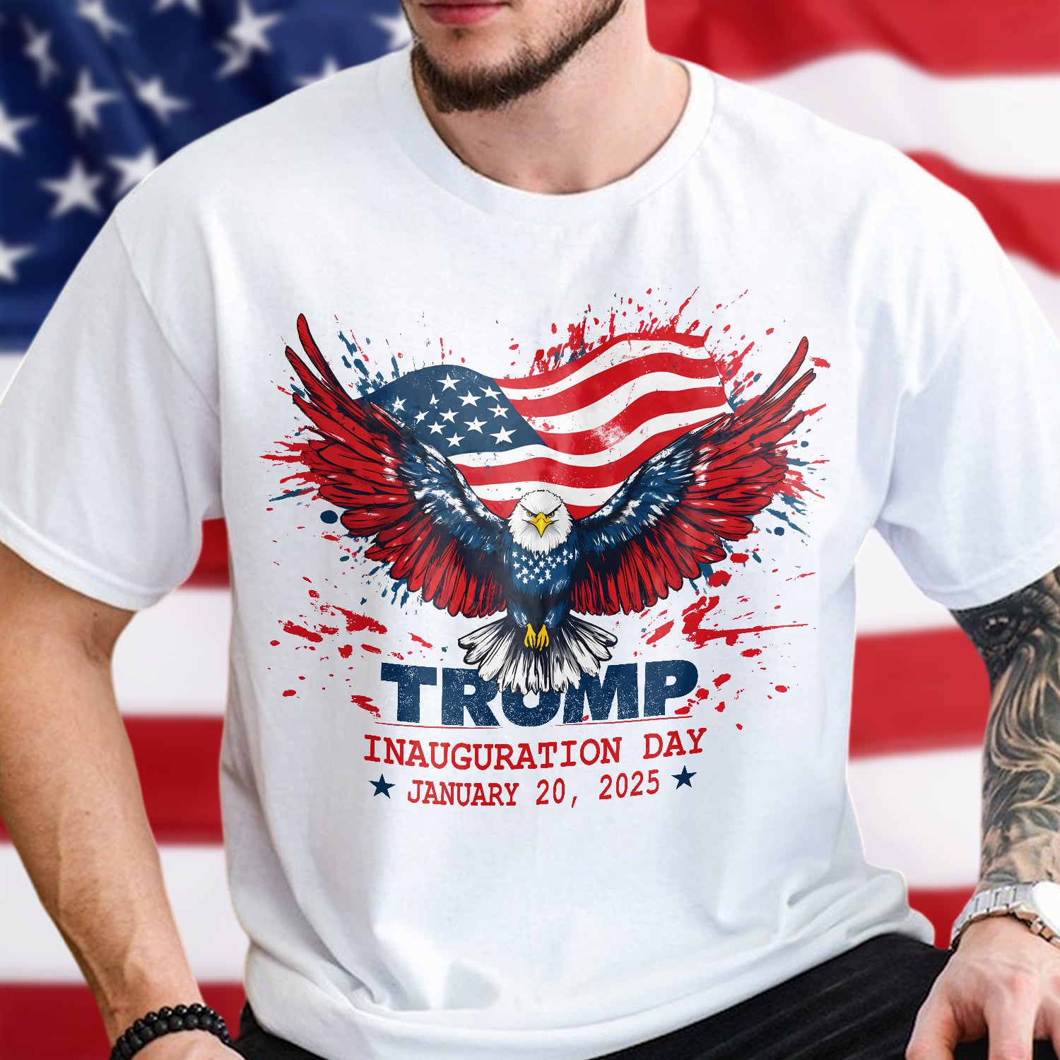 Trump MAGA Patriotic Eagle Inauguration Day Bright Shirt LM32 65225