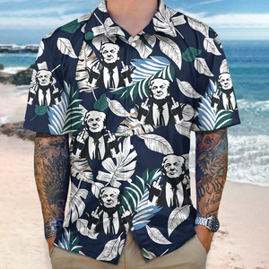 President Donald Trump Middle Finger Hawaiian Shirt DM01 63033