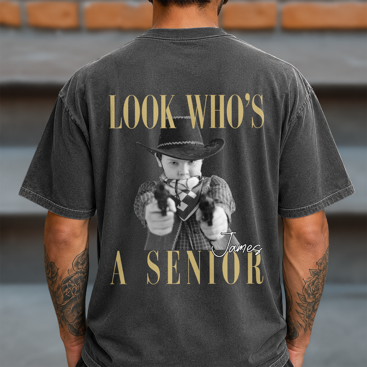 Custom Photo Look Who's A Senior Back Comfort Shirt - Back To School Gift HA75 922064