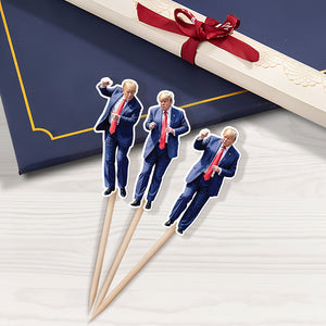 Funny Trump Dancing Independence Day Party Decoration Cupcake Toppers LM32 65337