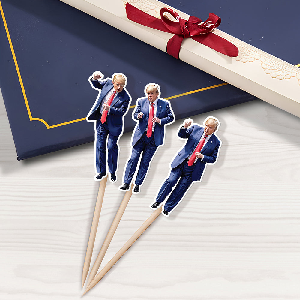 Funny Trump Dancing Independence Day Party Decoration Cupcake Toppers LM32 65337