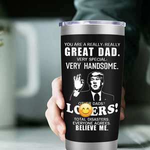 Fathers Day Dad Gifts from Daughter Son,Dad Birthday Gifts,Fathers Day Birthday Gifts for Men Dad Papa Grandpa Uncle Stepdad,20 Oz Tumbler Mug Black 62597