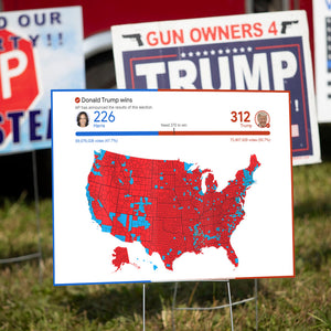 Donald Trump Wins Election Results Yard Sign TH10 64139