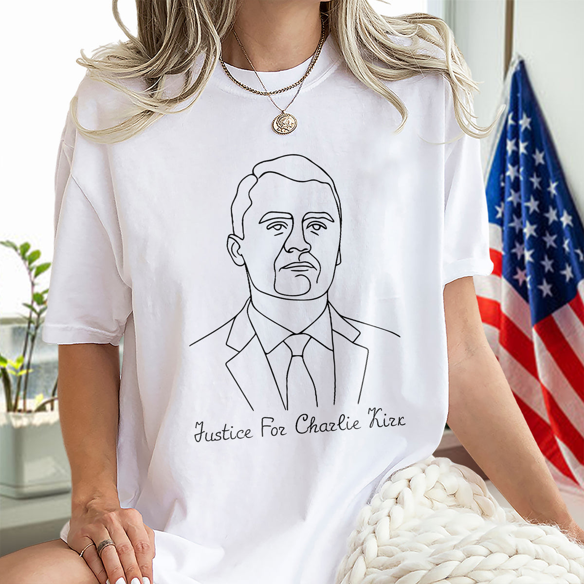 Justice For Charlie Kirk Ideas Are Bulletproof Bright Shirt LM32 65605