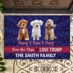 Custom Photo Even Our Pet Love Trump Doormat TH10 63341