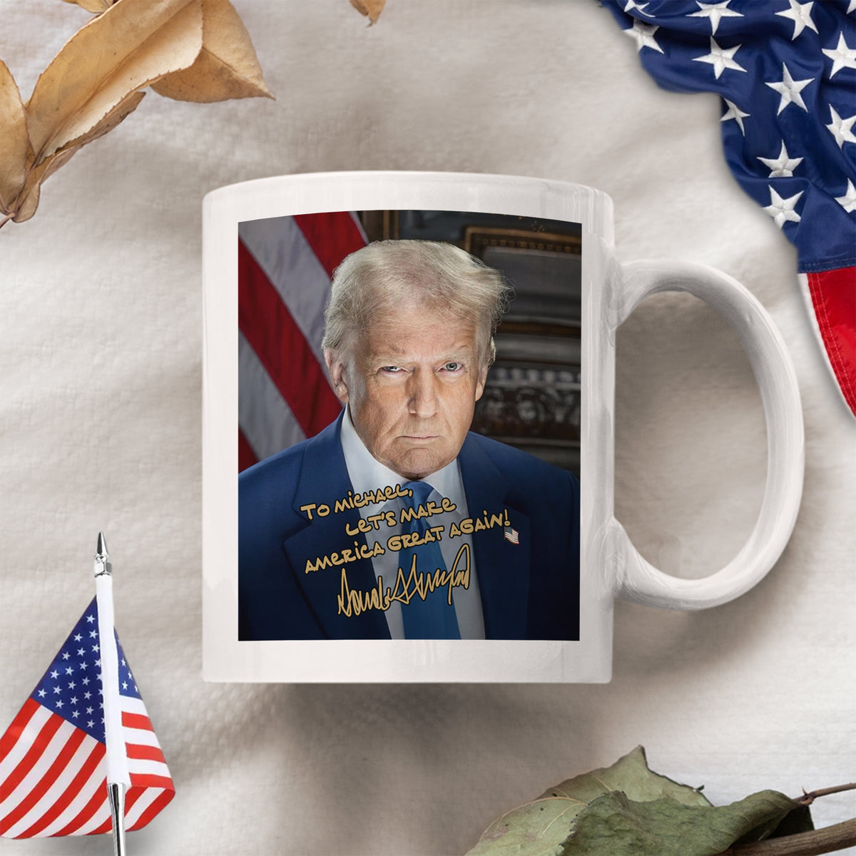 47th US President Donald Trump Photo White Mug HA75 67294