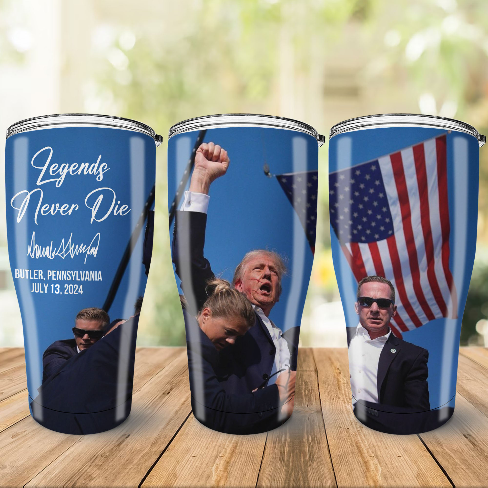 Legends Never D** | Trump Fight 2024 Tumbler | Trump Pennsylvania Rally | Trump Fight 30 Oz Stainless Steel Tumbler C1119 - GOP