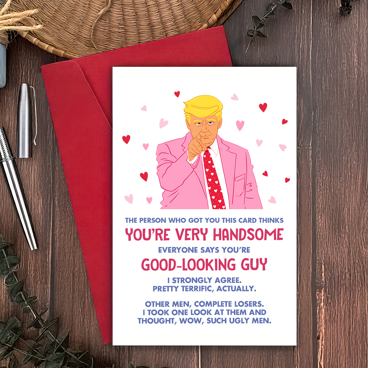 Personalized The Person Who Got You This Card Thinks Trump Thankyou Card LM32 897843