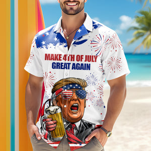 Make America Great Again - Funny 4th of July Trump Hawaiian Shirt CH07 67354