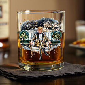 President Trump 2025 New Year New America Whisky Glass HA75 67154