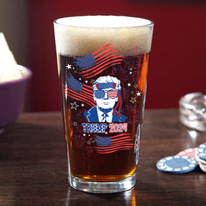 Custom Independence Day American Donald Trump Print Beer Glass N304 62548 HO82