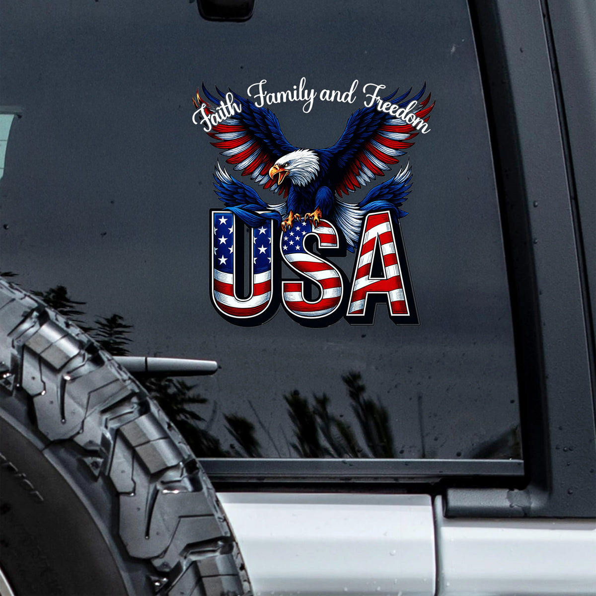 Faith, Family & Freedom America 250 Years Car Window Decal Sticker LM32 895837