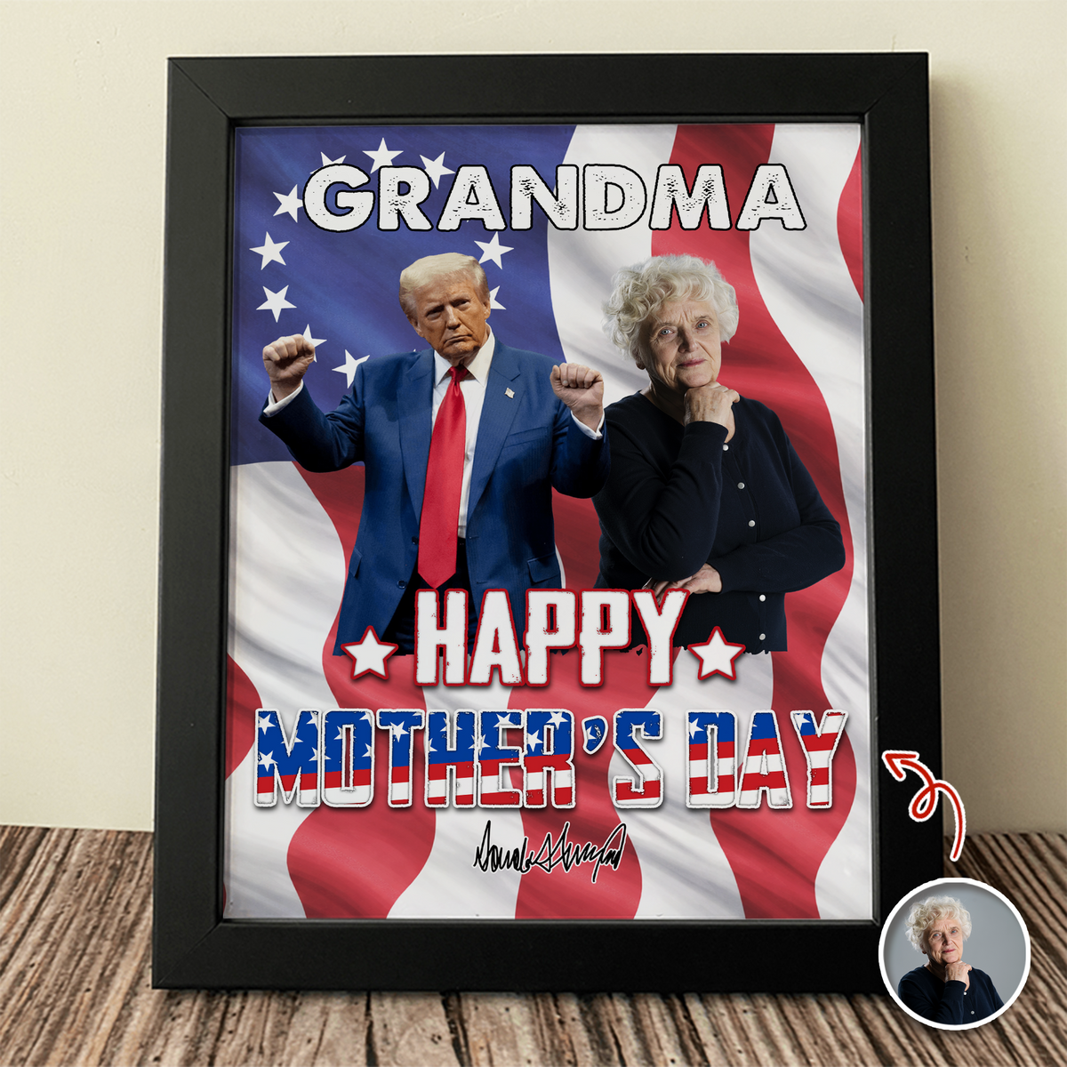 Custom Photo Trump Dad & Mom Picture Frame – Happy Mother’s Day & Father’s Day LM32 897993