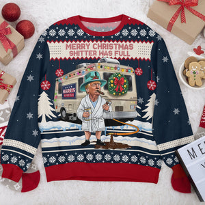 Merry Christmas Sh*tter Was Full Ugly Sweater HA75 64016