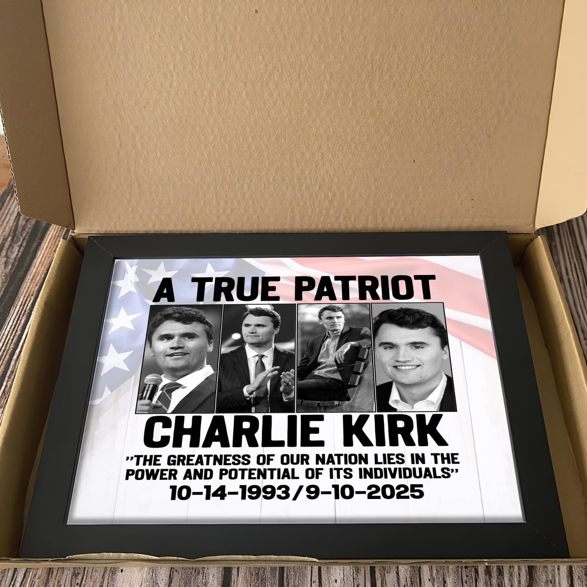 Charlie Kirk True Patriot Picture Frame HO82 65974
