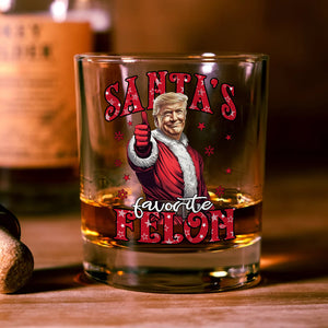 Santa's Favorite Felon Rock Glass TH10 64041