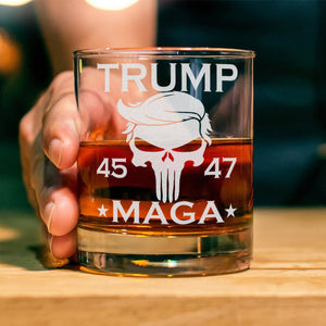 Stand With Trump MAGA Whiskey Glass TH10 64253